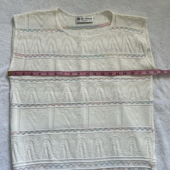 Vintage Women’s Cottagecore Soft Girl Spring Lightweight‎ Knit Sweater Top Med - Picture 4 of 7